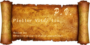 Pieller Vitális névjegykártya